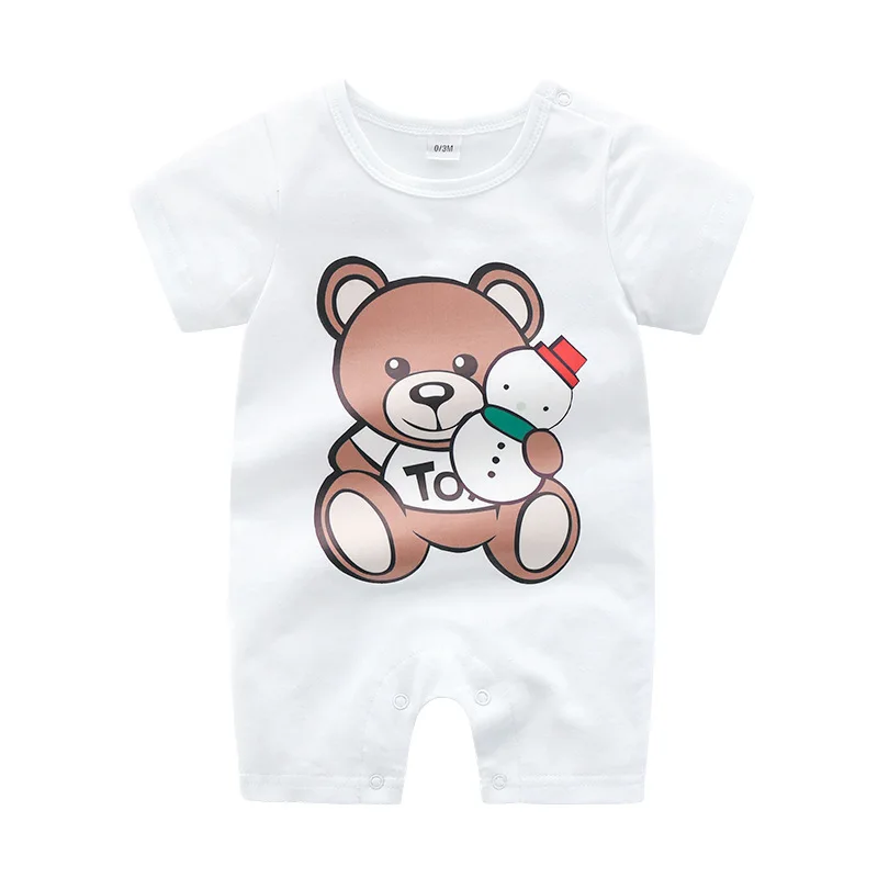 Новинка брендовая одежда для новорожденных девочек с коротким рукавом младенцев