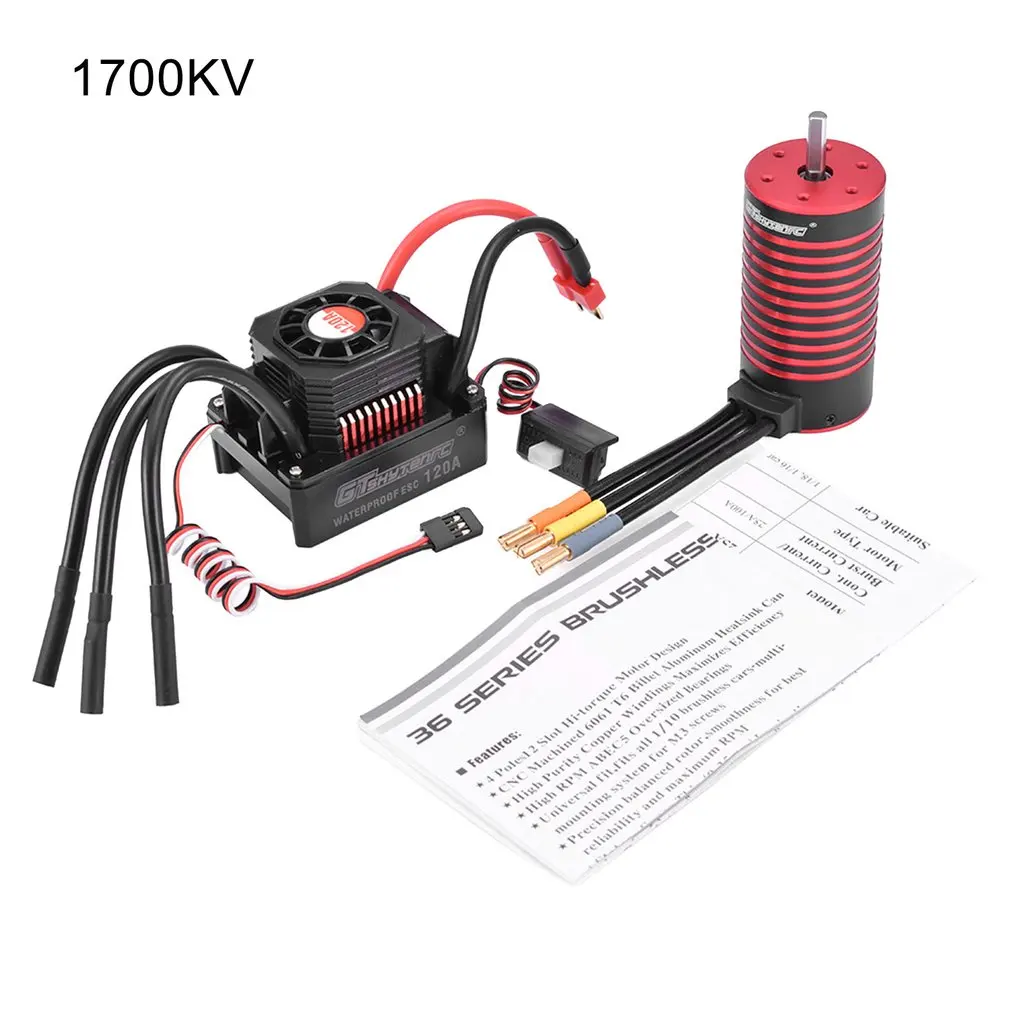 

RC Electronic Accessories 3670 Brushless Car Motor Brushless Waterproof ESC Kit Tool Car Remote Motor