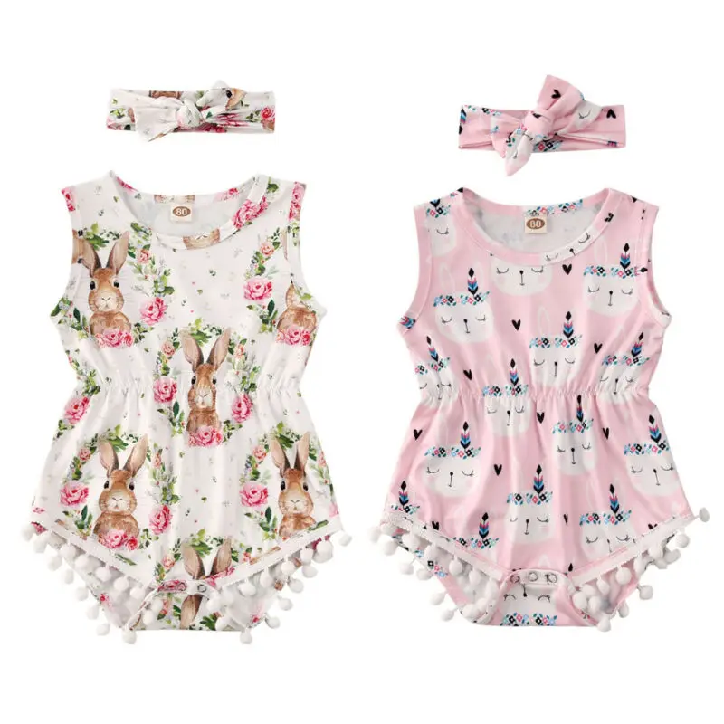 Новинка 2020 года Пасхальный комбинезон для новорожденных девочек удобный с милым