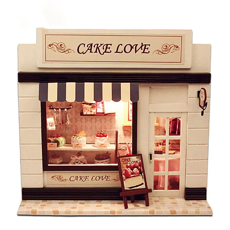 

DIY Wooden Dollhouse Miniature Building With Furniture Accessories Adult Assemble European Store Kits Doll House Toys Gifts Casa