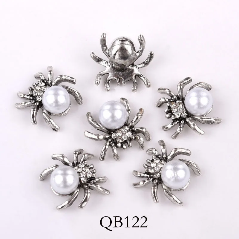 10 шт. Новый Паук для ногтей декоративные блестящая жемчужина Стразы серия