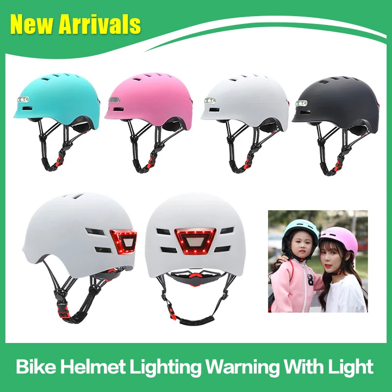 

Cycling Helmet With Light Men Women Riding Ultralight Bike Helmets Integrally-Molded Mountain Road Bicycle MTB Safety Cap 2021