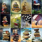 Алмазная живопись 5D сделай сам, абстрактная книга с вышивкой, полная выкладка крестиком, квадратные и круглые бусины, ремесла, домашний декор, подарок
