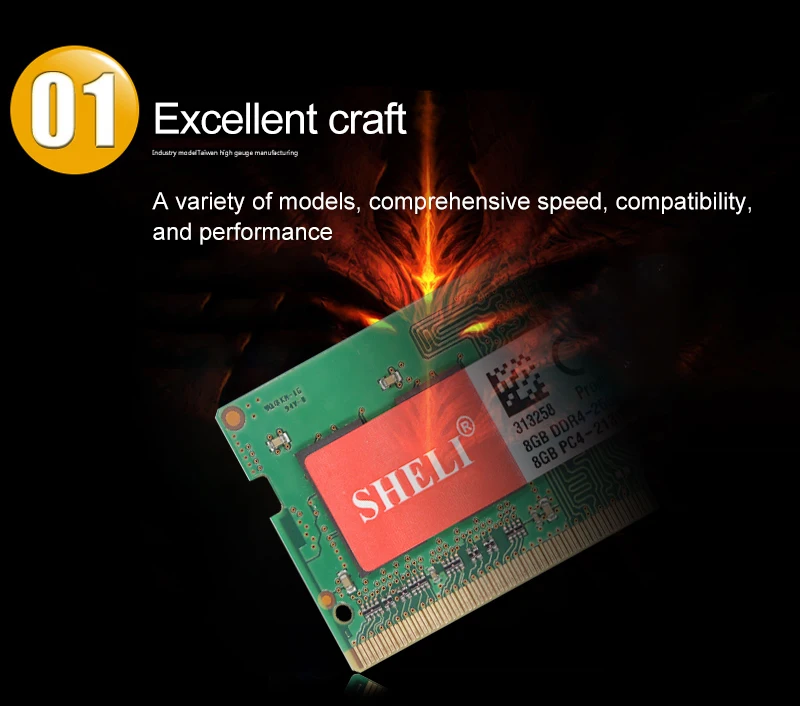 SHELI новые тетради памяти 8 Гб 1RX16 PC4-21300S DDR4 2666 МГц 1,2 V SO-DIMM CL19 памяти ноутбука