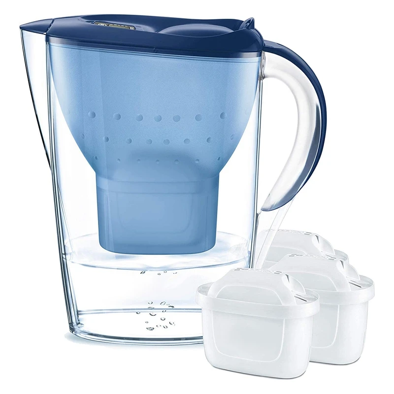 

Чайник с фильтром из активированного угля и дисплеем, очиститель воды, фильтр для воды с 3 фильтрами