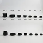 10 шт. 1 г 2 г 3 г 5g 10 г 20 г баночки коробка для макияжа Нейл-арт косметический контейнер для хранения бисера черный портативный баночка для крема