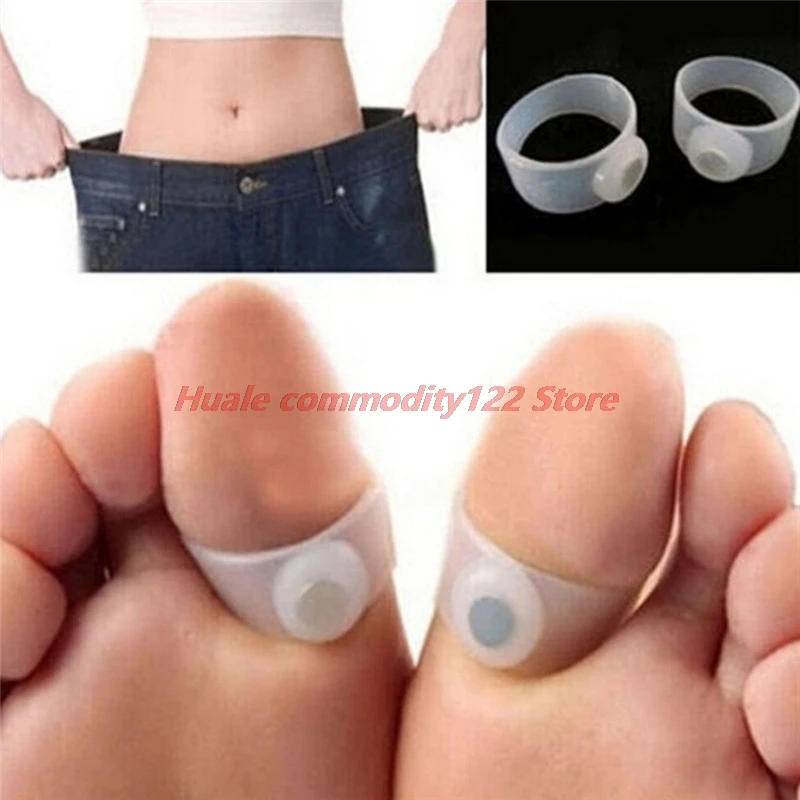 

New JETTING 1Pair Slimming Lose Weight Care Tool Silicone Magnetic Massage Foot Toe Ring