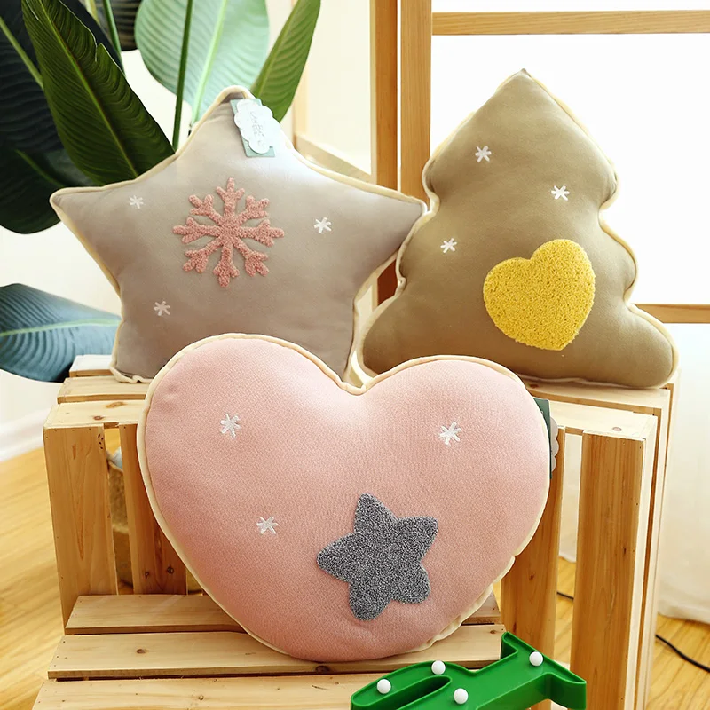 Новогодняя игрушка Рождественская елка плюшевая подушка с сердцем в форме