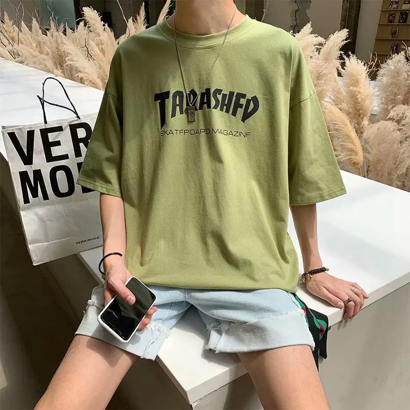 Футболка мужская свободного покроя тенниска с короткими рукавами Удобная майка