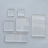 1pc crystal acrylic stamp transparent seal creat friend gift accessories high quality plexiglass school supplies diy