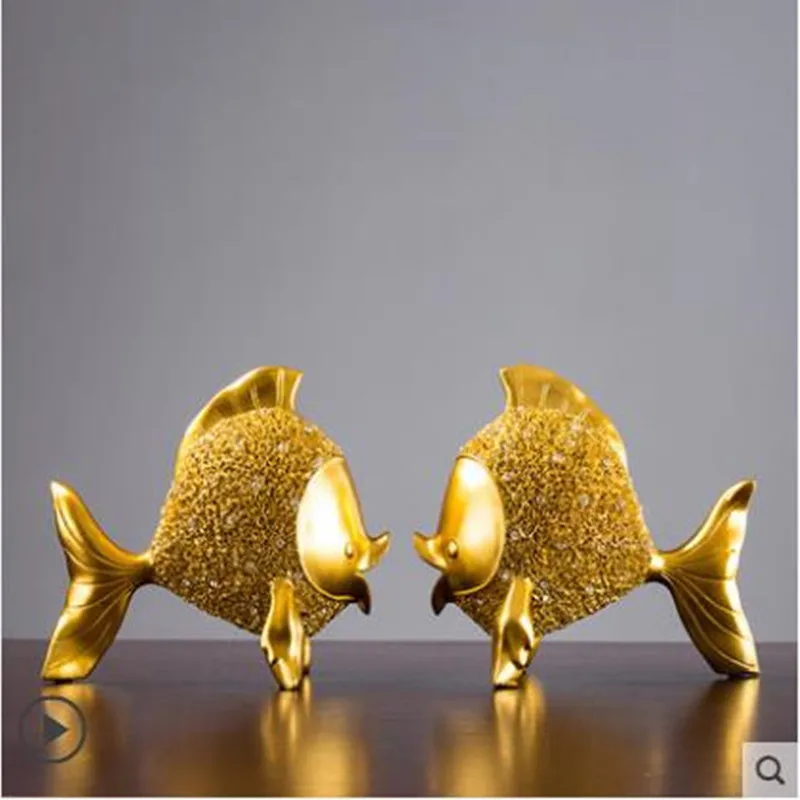 Смола статуэтка рыбы ремесла для дома и офиса Ресторан Бар настольное украшение