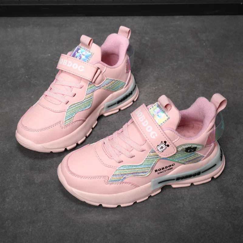 

Spring Autumn Toddler Girls Running Shoe Soft Bottom Kids Baby Sneaker Pink Black Walking Trainers Girls Cute Shoes For Kids