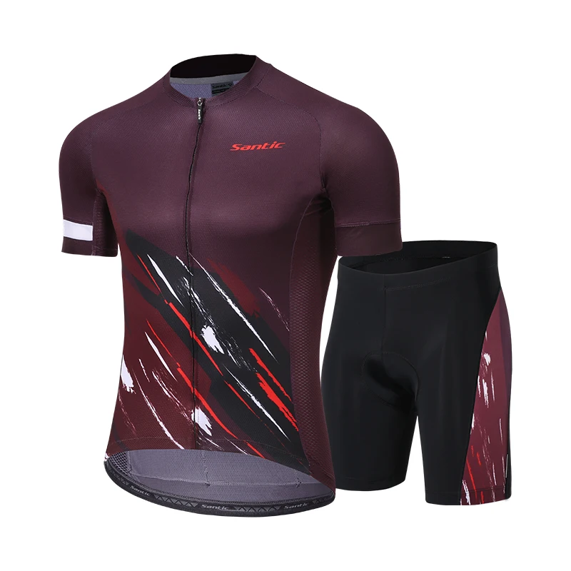 

Santic Men's Cycling Sets Summer MTB Bike Bib Shorts Cycling Jersey Suits Bicycle Shirts Riding Sports Clothing Set Asian Size
