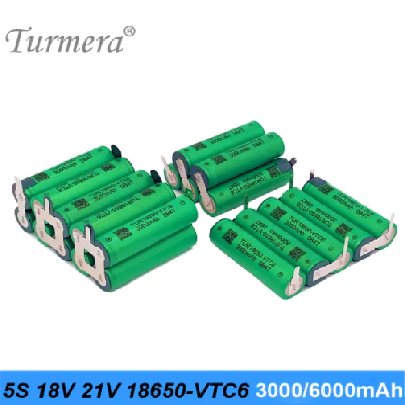 18650 VTC6 инструменты аккумулятор 3000 мАч 6000 5S 18 в 21 В литиевая батарея 30 А сварочная