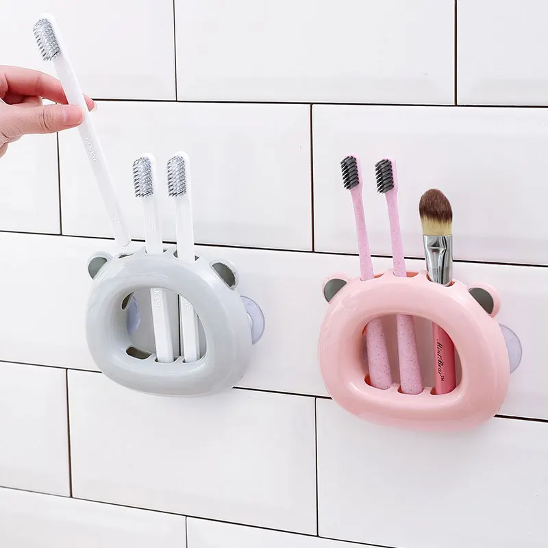 

Toothbrush Holde Bathroom Accessories Bathroom Suction Cup Function Storage Rack Creative Cartoon Toothbrush Holder