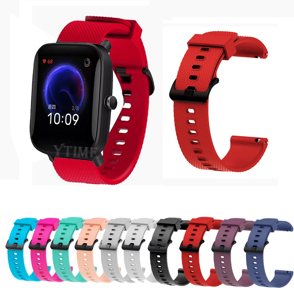 

20mm Silicone Watchband Strap for Xiaomi Huami Amazfit Bip U Pro/Bip S Lite Sport Wristband For Amazfit GTS 2 2E Bracelet Correa