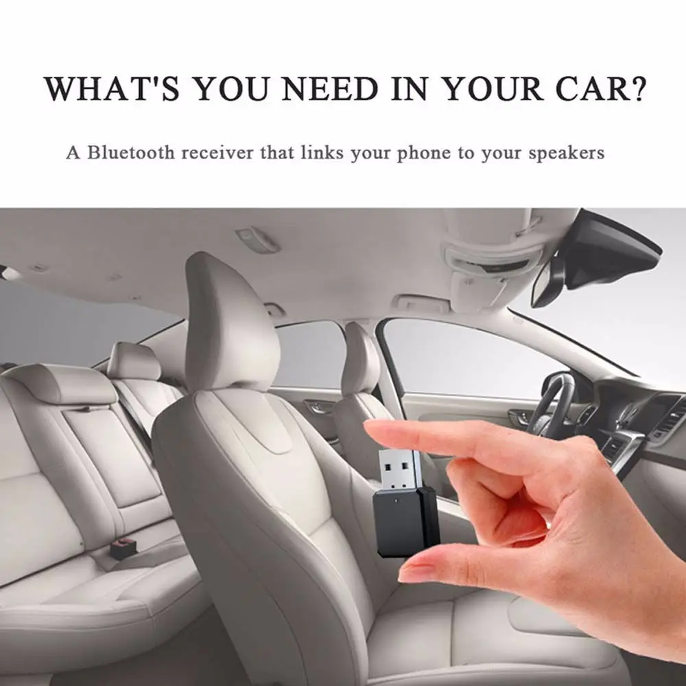 USB Wireless Bluetooth-compatible ​Receiver Adapter Music Speakers 35mm AUX Car Hands-free Call Stereo Audio For TV |