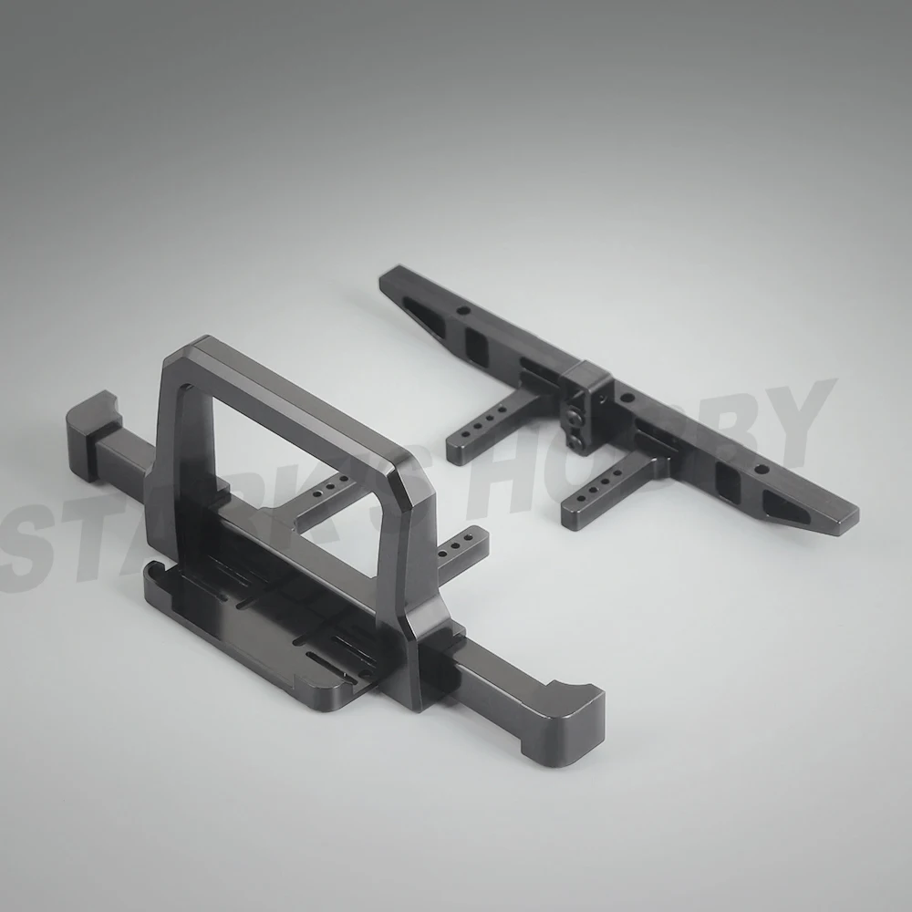

RC Car Classic Metal Front and Rear Bumper with Capstan Mounting Seat for 1/10 RC Crawler TRX4 Defender