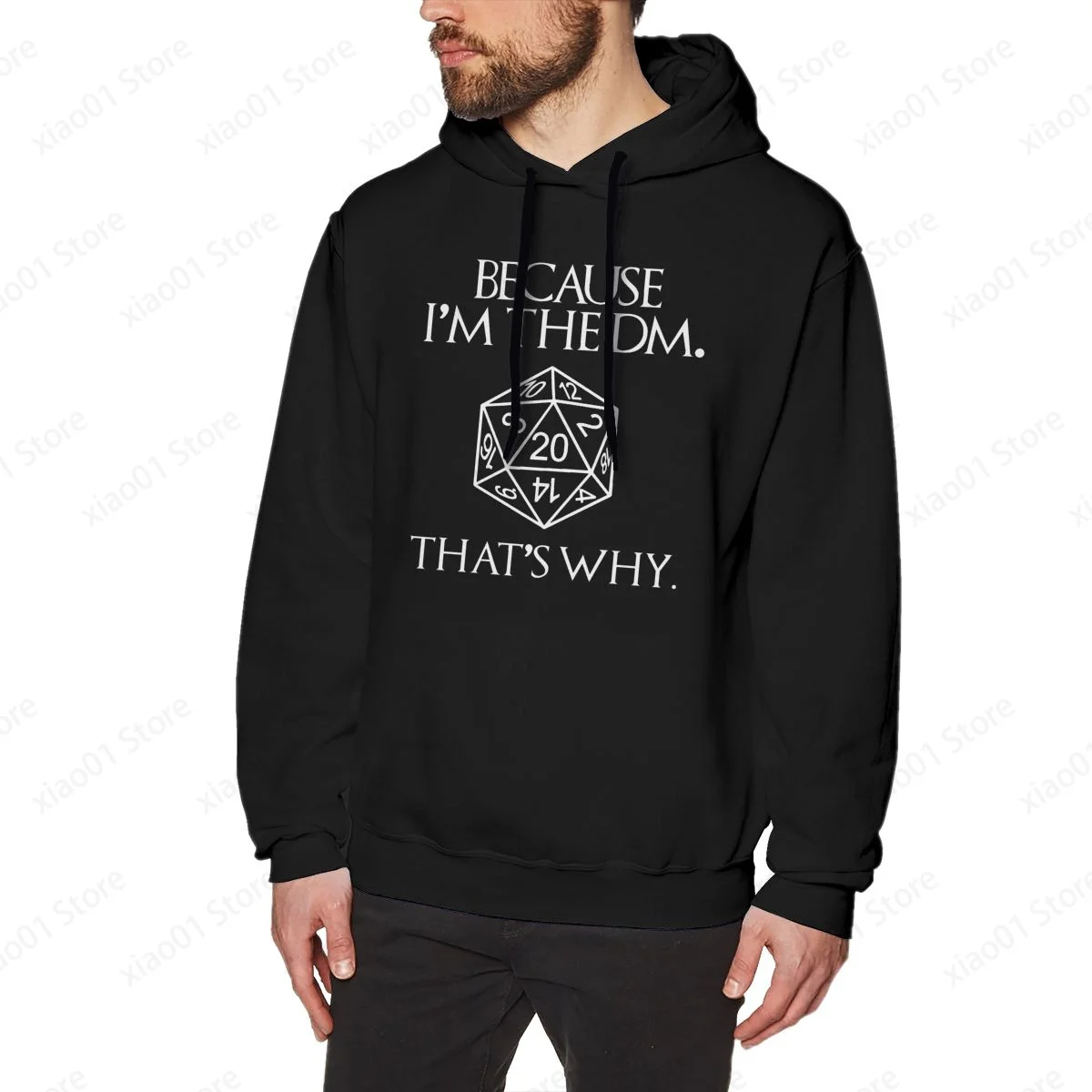 

Because Im The DM Thats Why Dungeon Master Hoodie Sweatshirts Fashion Graphics Harajuku Streetwear Hoodies