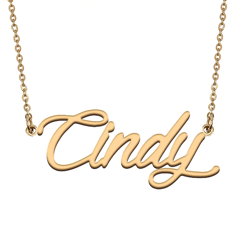 

Cindy Custom Name Necklace Customized Pendant Choker Personalized Jewelry Gift for Women Girls Friend Christmas Present