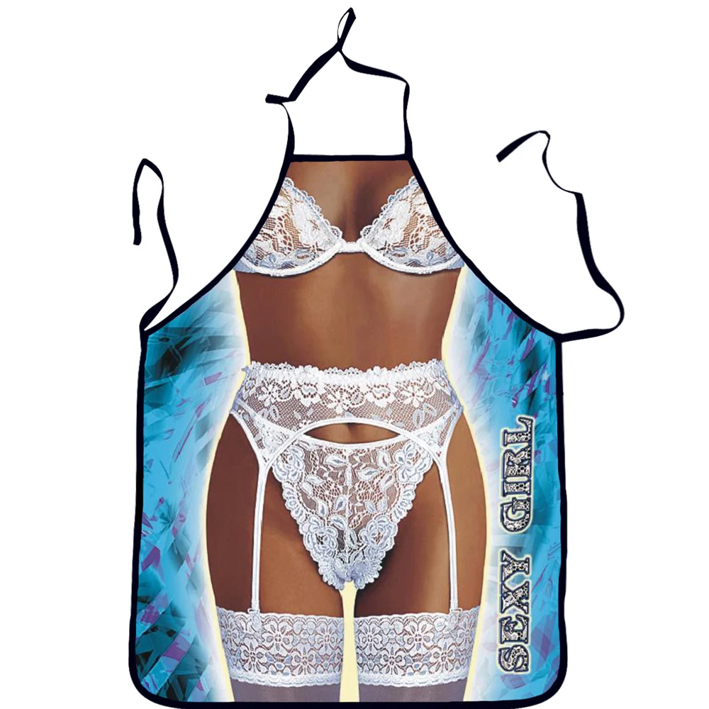 Забавный фартук для приготовления пищи сексуальный кухонный ужин вечерние