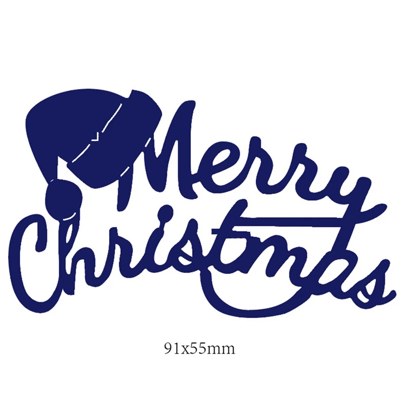 2 стиля Merry Christmas металлические режущие штампы зимние слова высечки Скрапбукинг углеродистая сталь создать штампы карты тиснение искусство