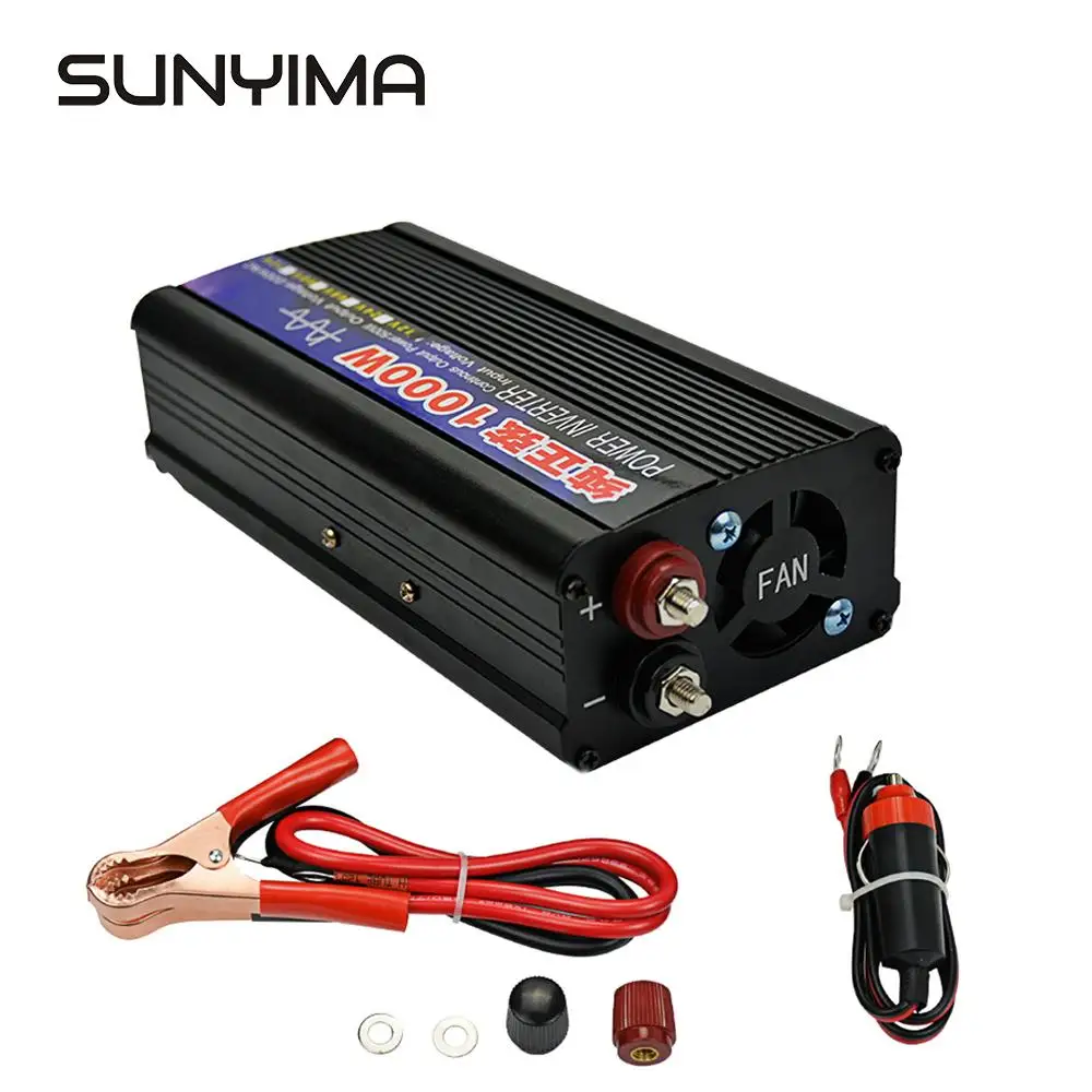 SUNYIMA Чистая синусоида Инвертор 1000W DC12V/24 V к AC220V 50HZ усилитель конвертера напряжения