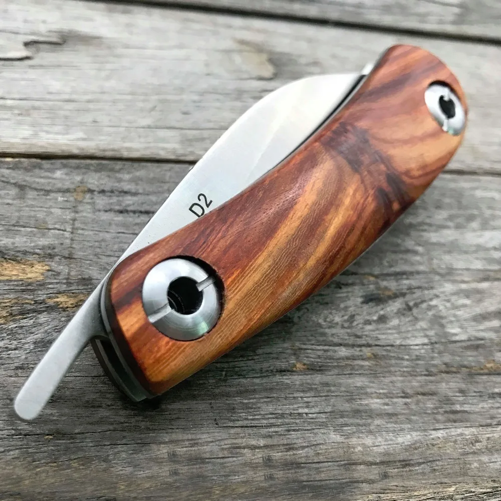 Бритва ldt мини складной нож D2 лезвие с деревянной ручкой острые походные ножи для выживания тактический охотничий походный карманный нож EDC инструменты