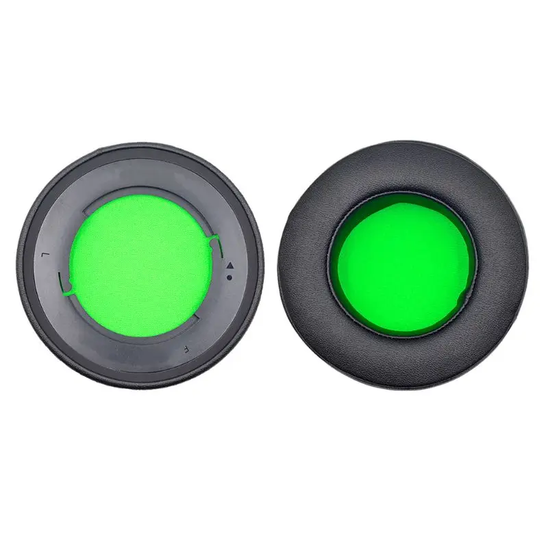 1 пара Игровые наушники Подушка круглая форма Пена искусственная кожа гарнитура