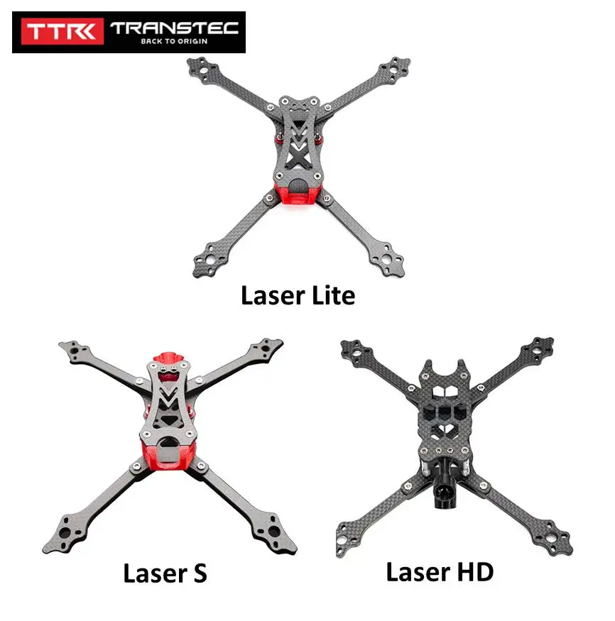 TRANSTEC LASER HD S LITE 224 мм FPV гоночный Дрон Рама 6 мм Arm 7075 алюминиевое гладкое покрытие углеродное волокно 4 в 1 ESC 5 дюймов реквизит