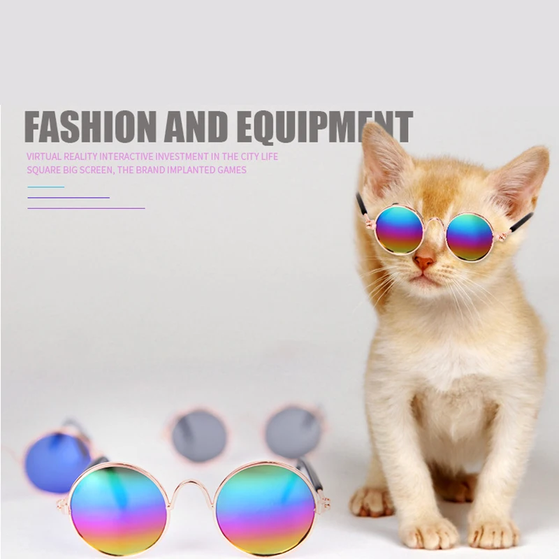 1 Pcs Cat accessories glasses sunglasses Dog Personality funny headwear Pet photo props | Дом и сад