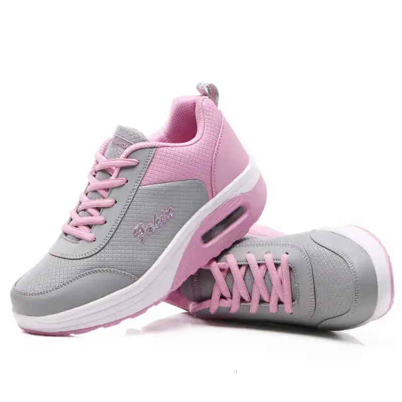 Женские кожаные кроссовки спортивная обувь на платформе с воздушной подушкой