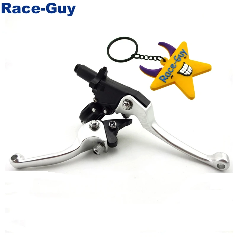 Серебряный складной тормозной рычаг из сплава с ЧПУ для 70cc 90cc 110cc 125cc 140cc