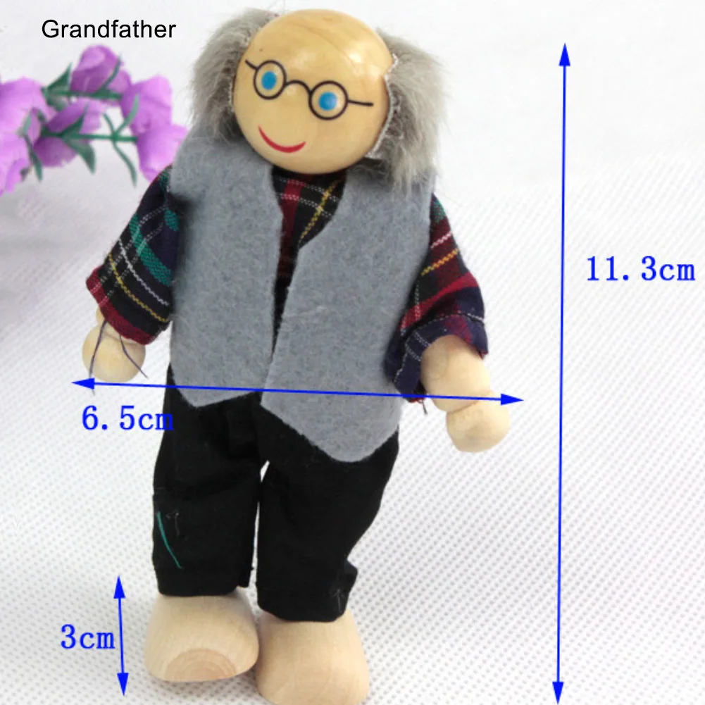 Миниатюрный деревянный Семейные люди в этой одежде отличная фигурка кукол