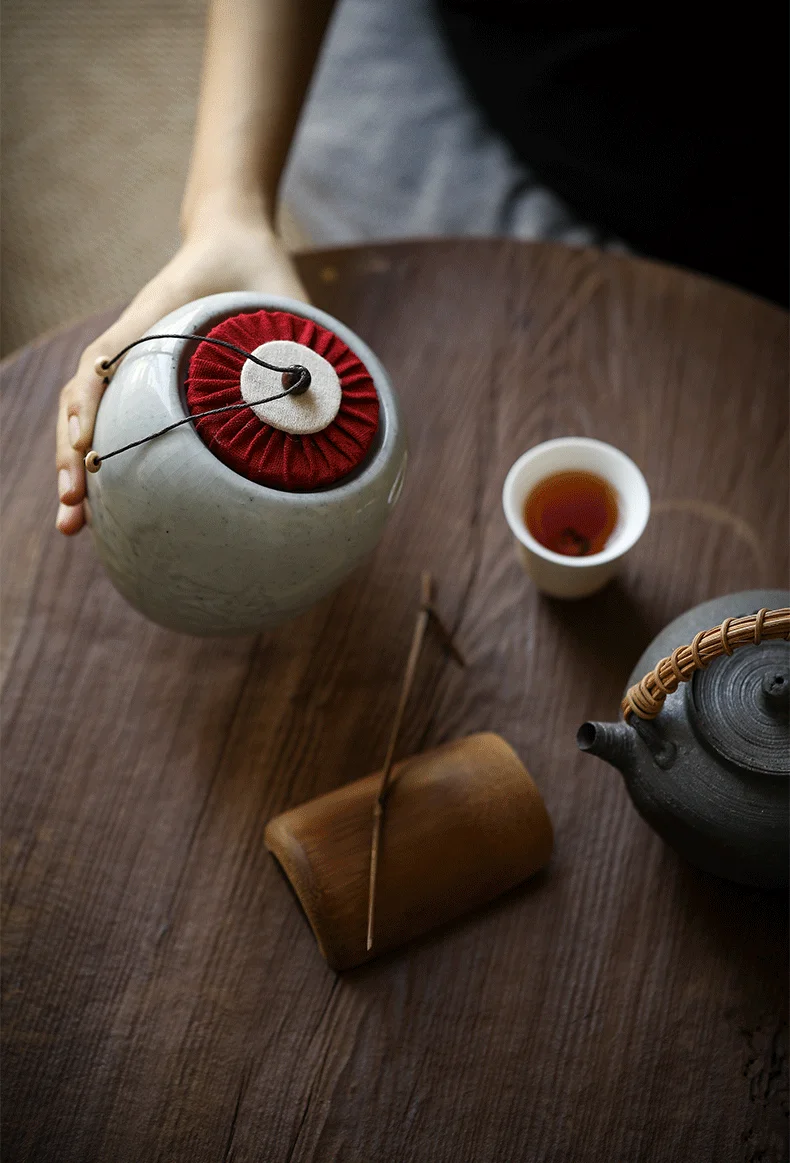 Керамический контейнер для чая в стиле ретро коробка хранения Puer банка конфет