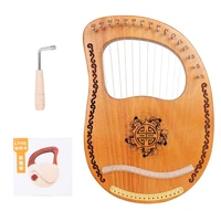 16 string upgraded lyre harp portable solid wood harp string musical instrument with tuning wrench harp mini