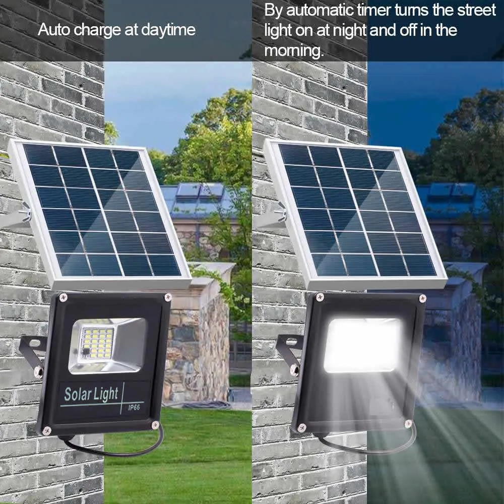 LED Solar Panel Power Light Separable Wall Lamp Outdoor Path Yard Garden Fence Night New remote timer split mount indoor h | Лампы и