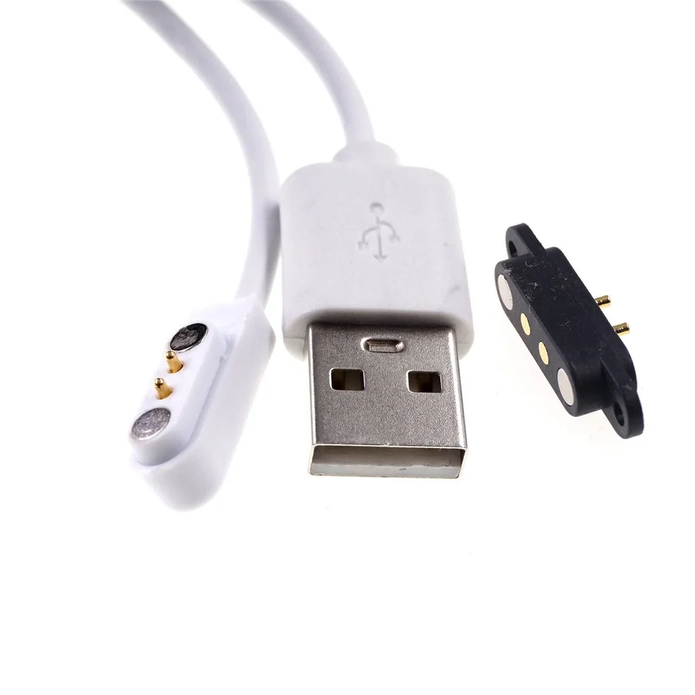 2 комплекта Магнитный зарядный кабель Usb Мужской Женский пружинный контакт