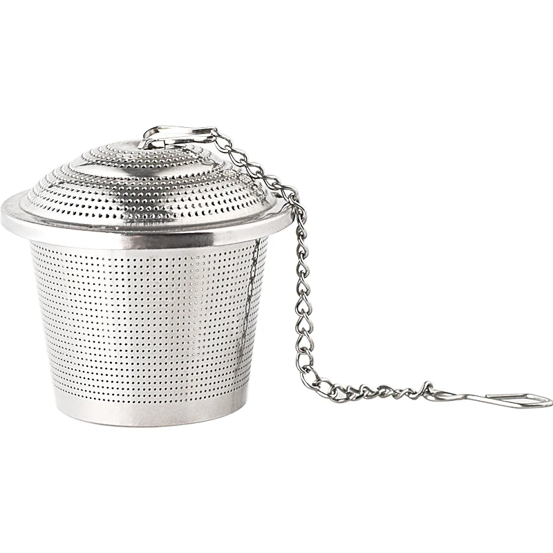 

Tea Ball Infuser Reusable Stainless Strainer Filter Steel with Extended Chain Hook to Brew Loose Leaf Tea Spices Seasonings
