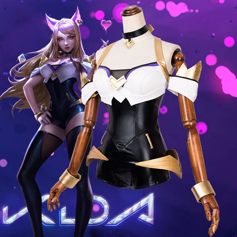 COSSUN в продаже комбинезоны LOL KDA Girl Group The Nine-Tailed Fox Ahri Униформа наряд игры костюмы