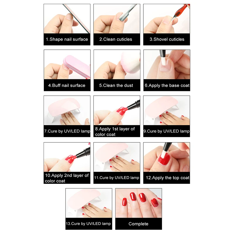 1 шт. Гель лак для нейл арта ручка УФ светодиодный светильник сплошной цвет DIY Мода