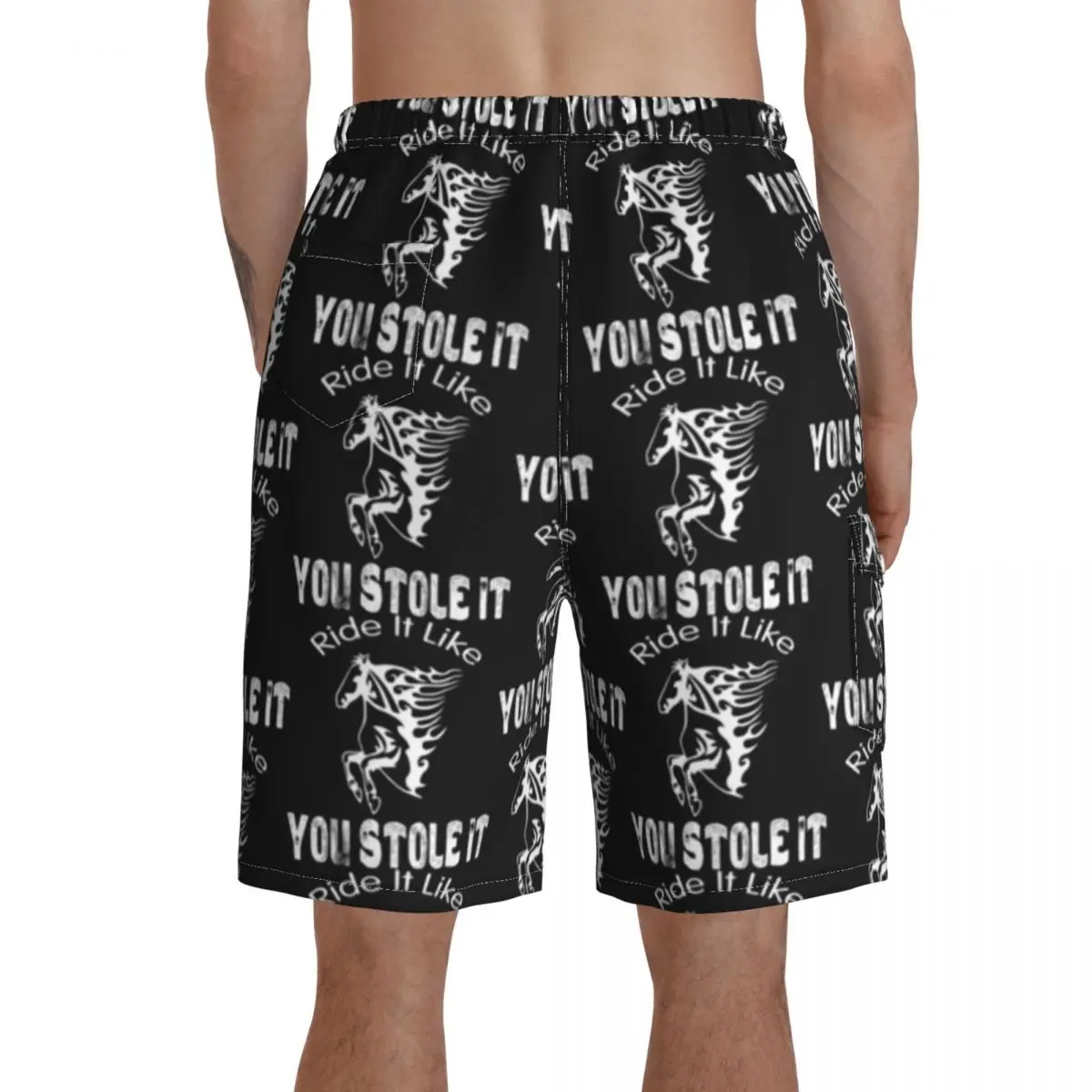 

Horse Board Shorts Men Beach Swimming Trunks Polyester Funny Swim Trunks