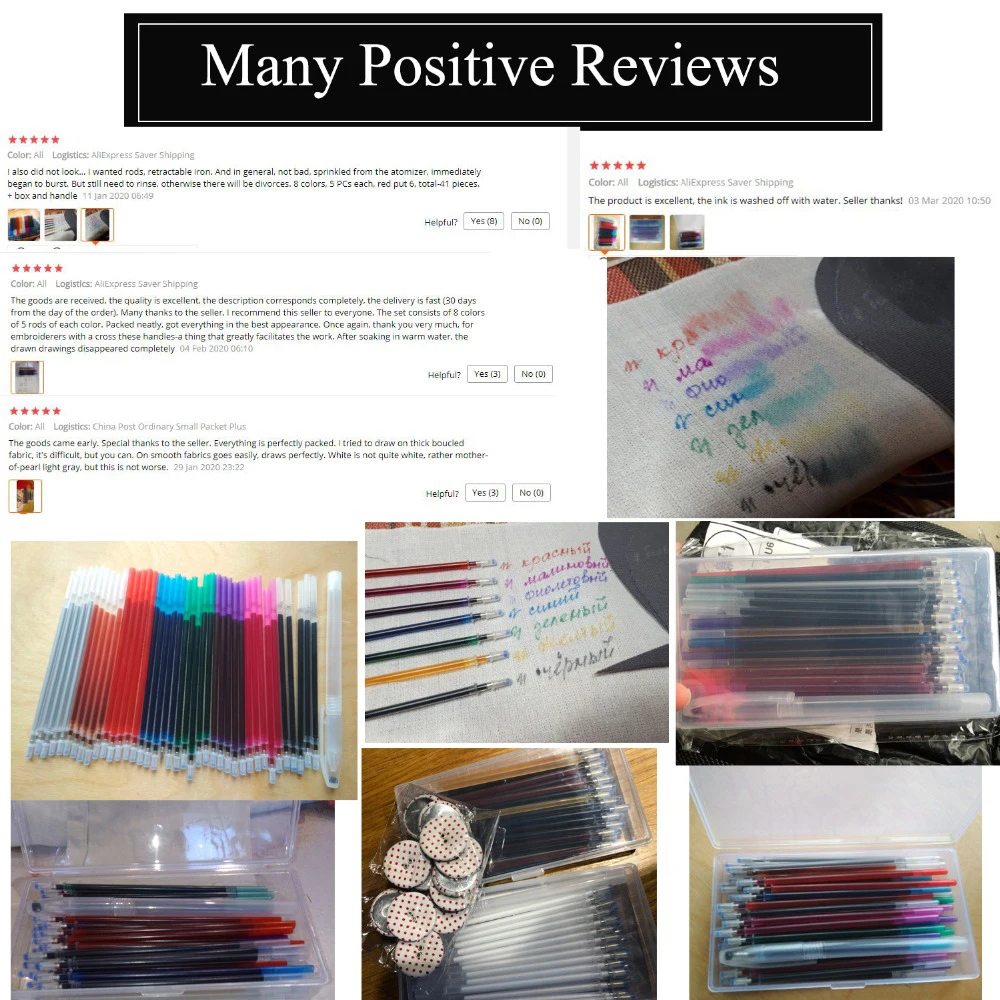 Стираемая водой ручка чернила растворимые Исчезающие маркеры из ткани заправки