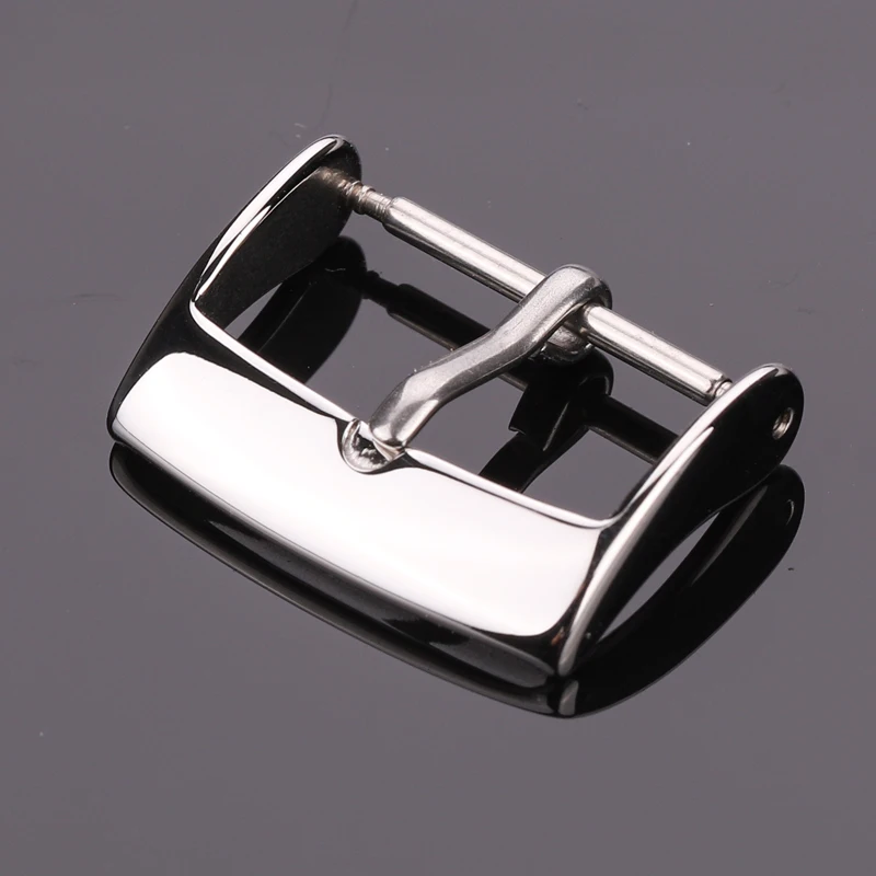 Stainless Steel Watch Band Buckle Silver Polished 16mm 18mm Watchband Strap Clasp Belt Accessories
