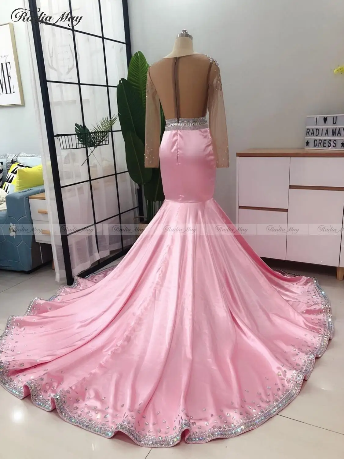 Роскошные Стразы Кристальные белые платья русалки для выпускного вечера с