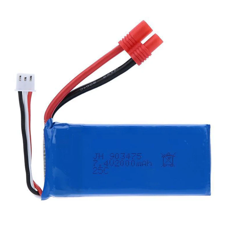 RC часть 7 4 V 2000mAh 25C Lipo батарея (вилка банана) для Syma X8C P9K0 | Игрушки и хобби