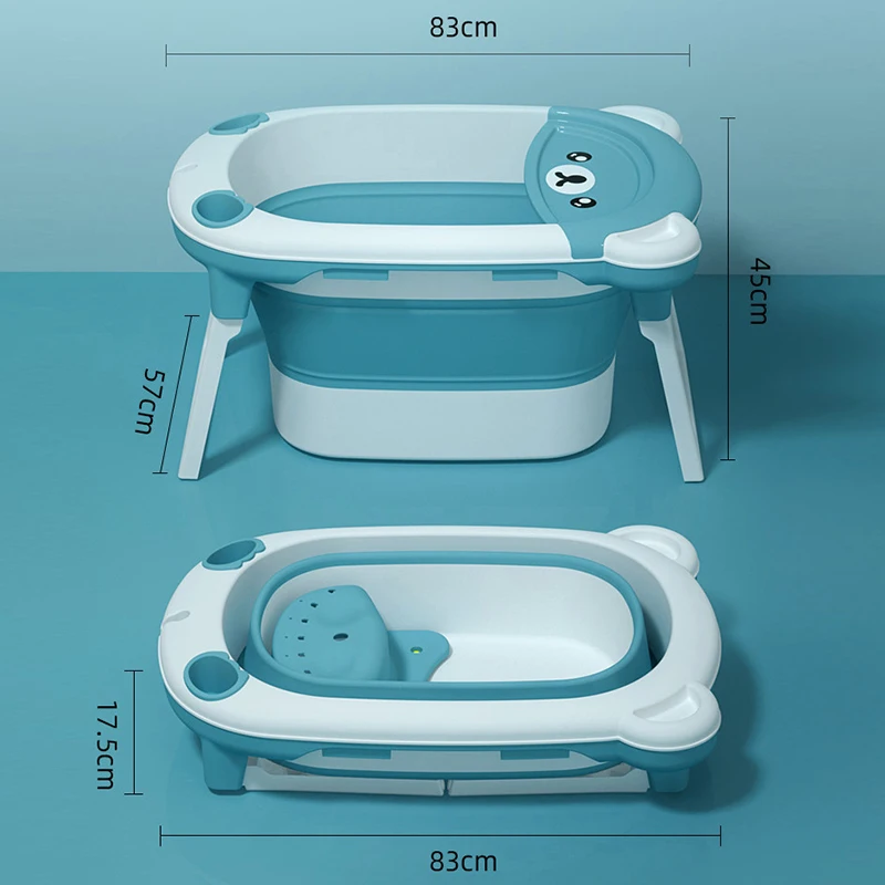 Детская блестящая Складная Ванна для купания 83 см ведро ванны новорожденных