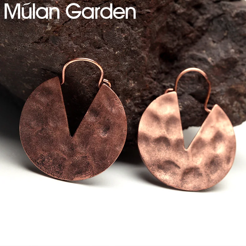 Простые Винтажные серьги кольца для женщин и девочек Геометрическая