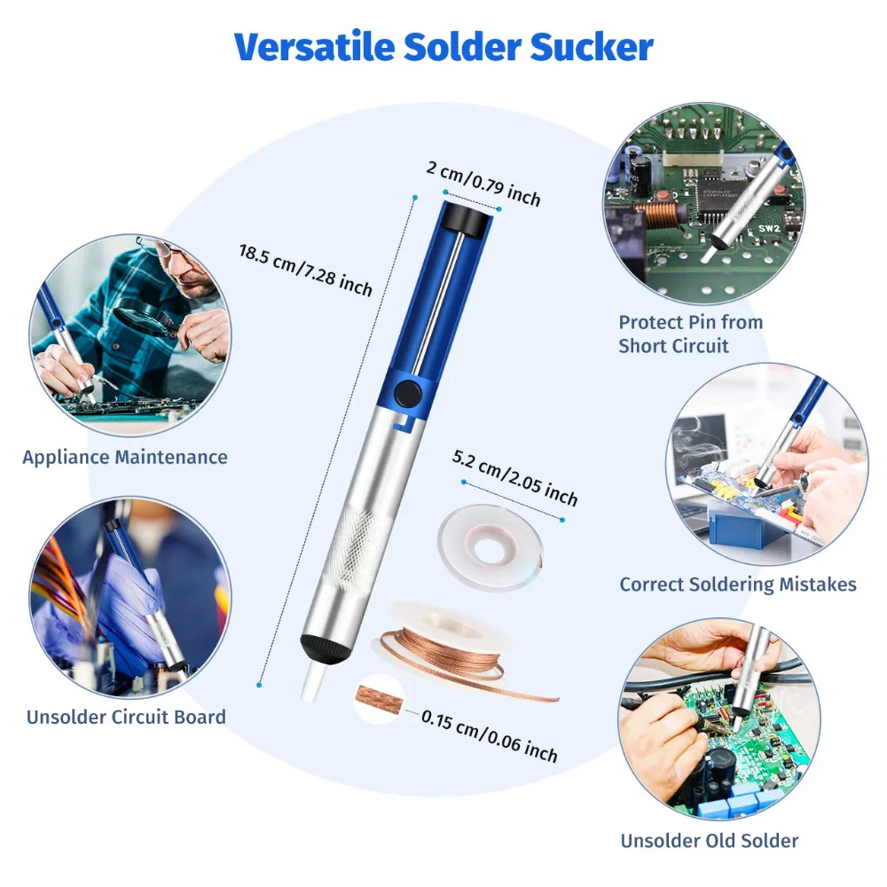 Вакуумный насос для демонтажа припоя инструмент удаления с 2 нейлоновыми