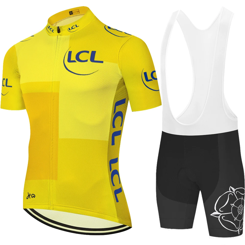 Новый de Франция дышащий спортивный костюм для велоспорта комплект из майки и